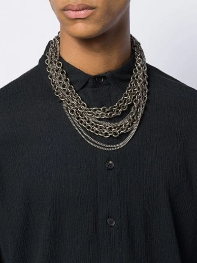 Shop Ann Demeulemeester Multi-strand Necklace In Metallic