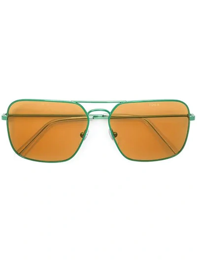 Shop Gosha Rubchinskiy Retrospective Future Sunglasses In Green