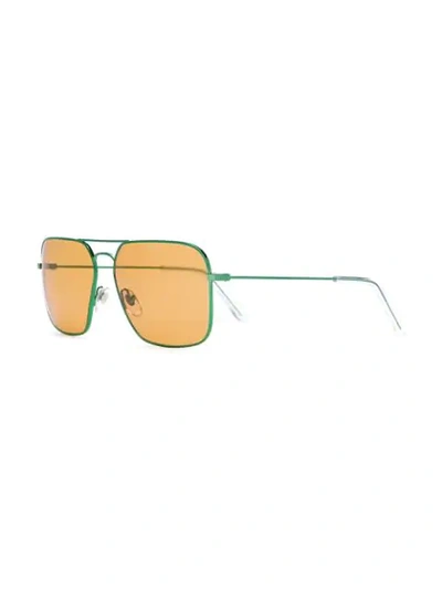 Shop Gosha Rubchinskiy Retrospective Future Sunglasses In Green