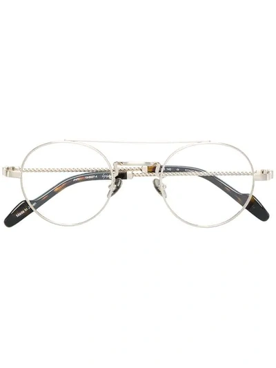 Shop Yohji Yamamoto Aviator-style Glasses - Metallic