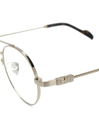 Shop Yohji Yamamoto Aviator-style Glasses - Metallic