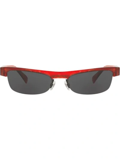 Shop Alain Mikli X Alexandre Vauthier Small Frame Cat-eye Sunglasses In Red