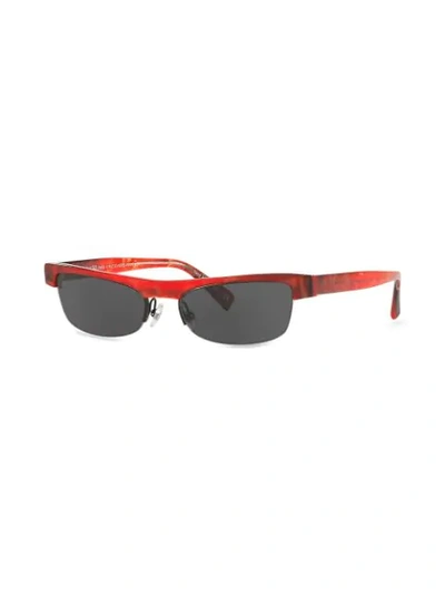 Shop Alain Mikli X Alexandre Vauthier Small Frame Cat-eye Sunglasses In Red