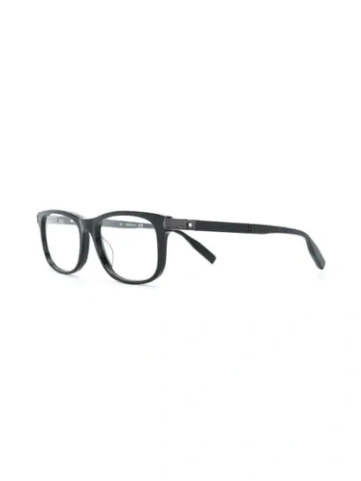 Montblanc Rectangle-frame Acetate Optical Glasses In Black