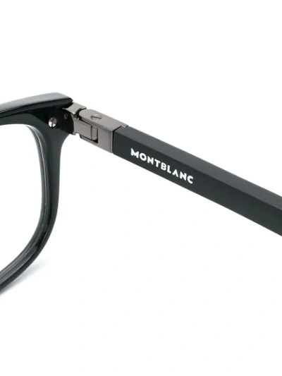 Montblanc Rectangle-frame Acetate Optical Glasses In Black