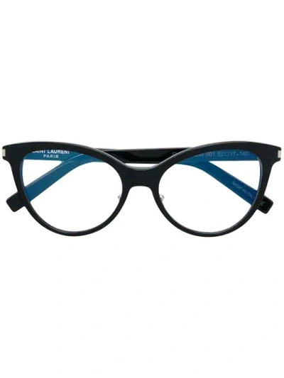 Shop Saint Laurent Classic Cat-eye Glasses In Black