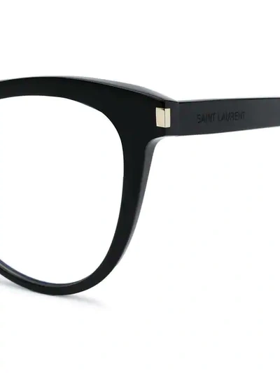 Shop Saint Laurent Classic Cat-eye Glasses In Black