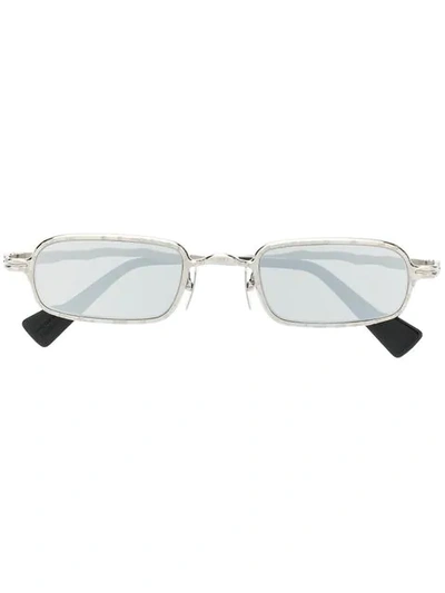 Shop Kuboraum Square Frame Sunglasses In Silver