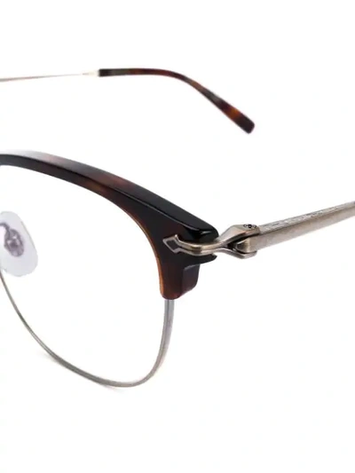 Shop Matsuda Square Glasses In Brown