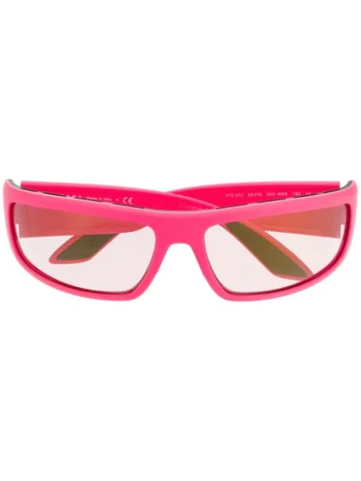 Shop Prada Linea Sunglasses In Pink