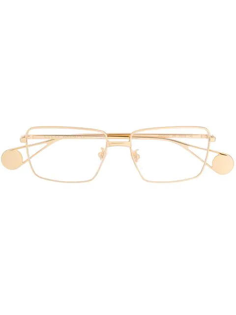 gucci gold rectangular glasses