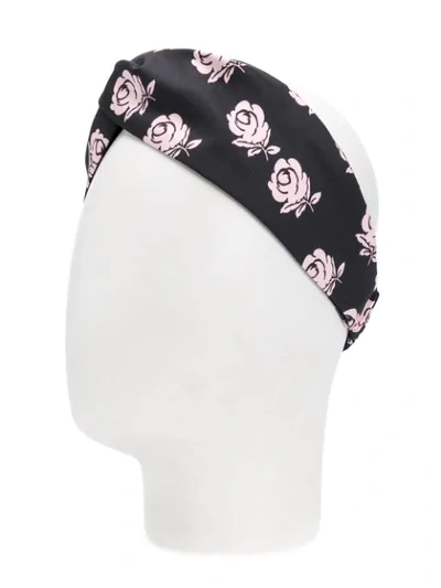 Shop Kenzo Crossover Headband In Black