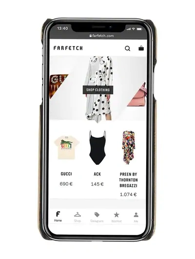 Shop Bottega Veneta Intrecciato Iphone X Case In Gold