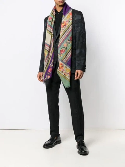 Shop Etro Floral Paisley Scarf In Green