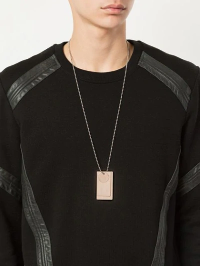 Shop Jil Sander Pendant Necklace In Metallic