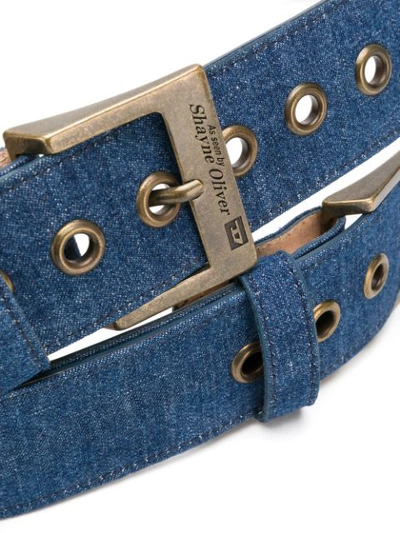Shop Diesel Red Tag Shayne Oliver Edition Double Belt In Blue
