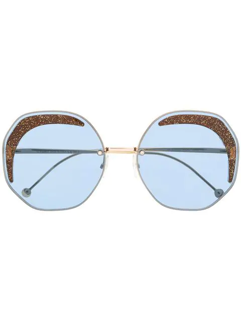 fendi geometric sunglasses