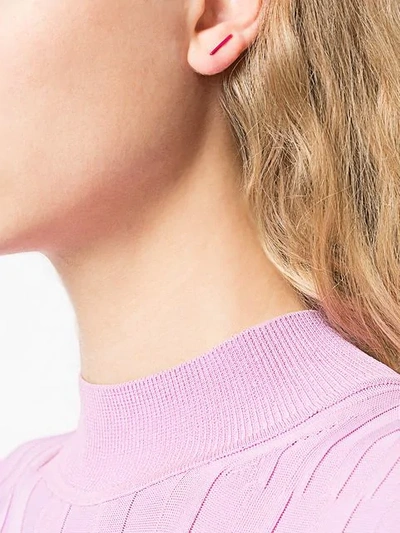 Shop Biis Linear Shape Earring In Pink