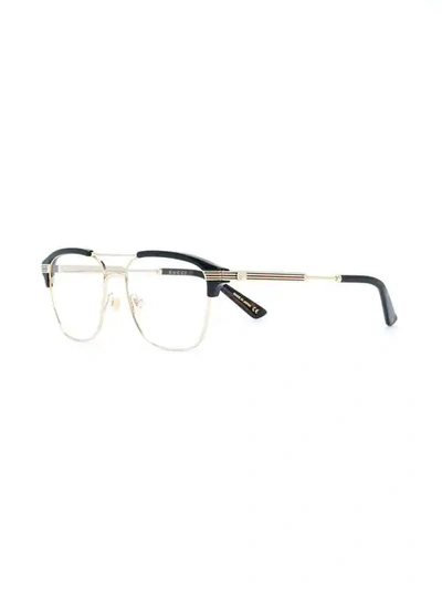 Gucci Wayfarer Framed Glasses In Black