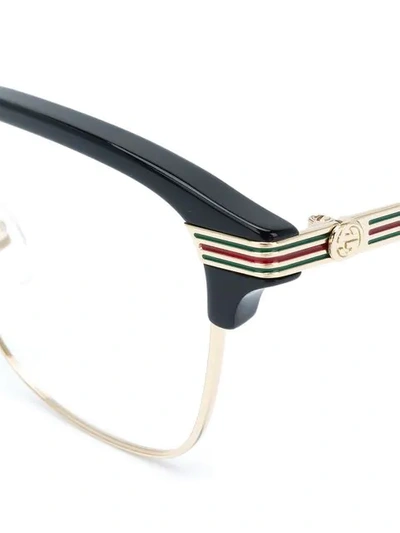 Gucci Wayfarer Framed Glasses In Black