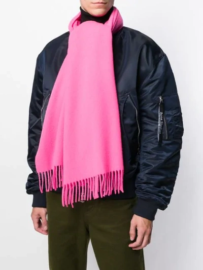 Shop Acne Studios Canada Nr New Fringed Scarf In Pink
