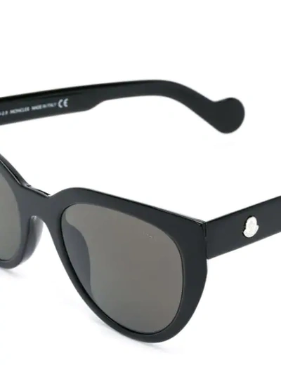 Shop Moncler Cat Eye Sunglasses In Black