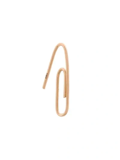 Shop Biis Paper Clip Earring In 18k Rose Gold
