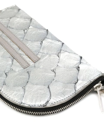 Shop Rick Owens Chain Wallet Keyring In Silver