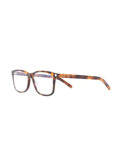 Shop Saint Laurent Sl288slim 003 Glasses In Brown