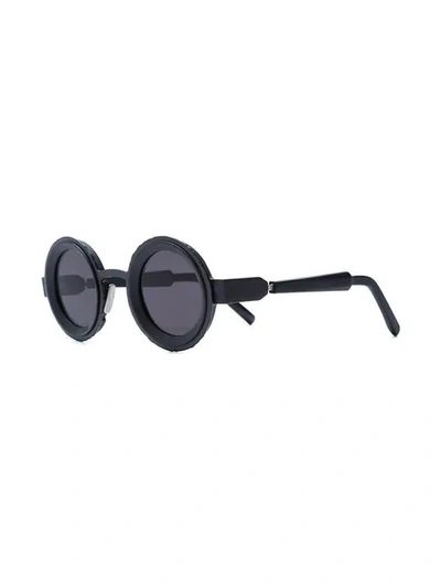 Shop Kuboraum Round Frame Tinted Sunglasses In Black