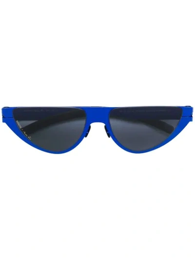 Shop Martine Rose X  Cat Eye Sunglasses In Blue