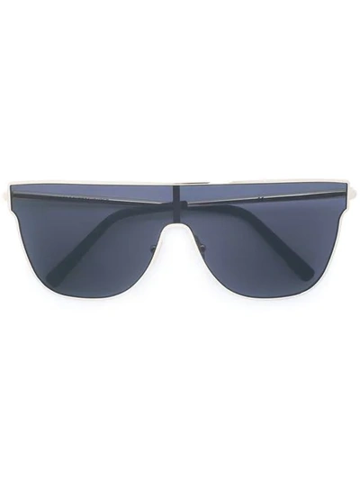 Shop Retrosuperfuture Oversized Tinted Sunglasses In Blue