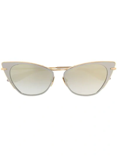 Shop Dita Eyewear Cat Eye Sunglasses In Gold