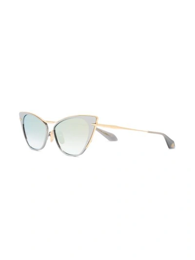 Shop Dita Eyewear Cat Eye Sunglasses In Gold