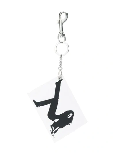 female silhouette keychain
