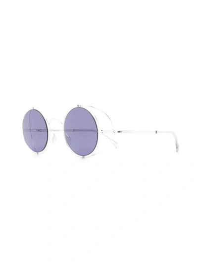 Shop Mykita Round Tinted Sunglasses In Silver