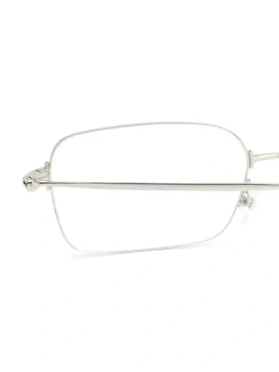 Shop Balenciaga Eyewear Square-frame Glasses - Silver