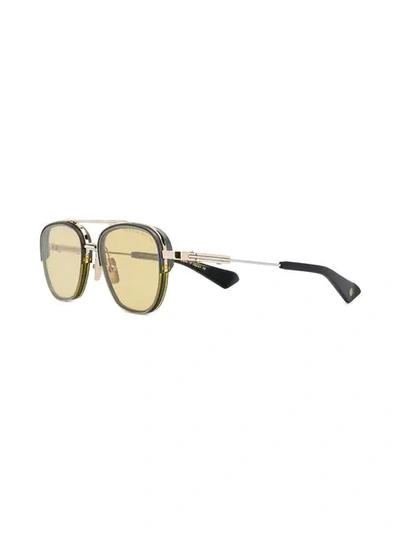 Shop Dita Eyewear Pilot Shaped Sunglasses In Gold