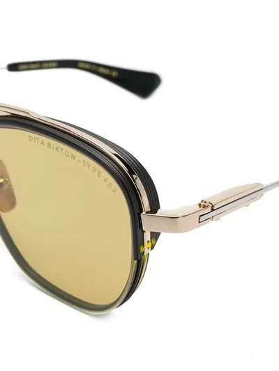 Shop Dita Eyewear Pilot Shaped Sunglasses In Gold