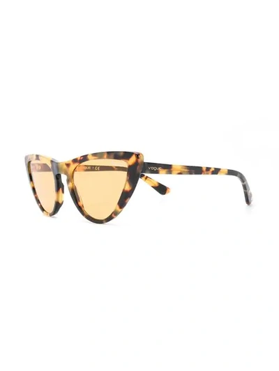 Shop Vogue Eyewear X Gigi Hadid Cat Eye Sunglasses In Brown