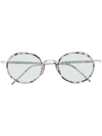 Shop Thom Browne Round Sunglasses In Grey