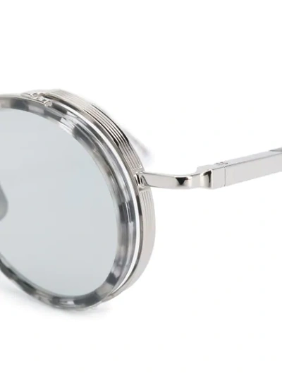 Shop Thom Browne Round Sunglasses In Grey