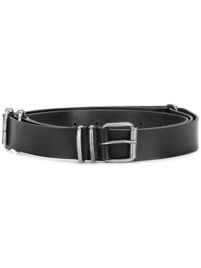 Shop Ann Demeulemeester Adjustable Leather Belt - Black