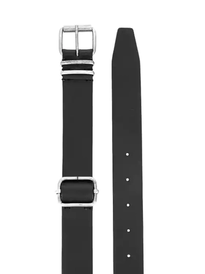 Shop Ann Demeulemeester Adjustable Leather Belt - Black