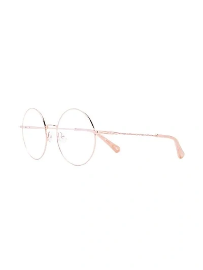 Shop Chloé Eyewear Round Glasses - Gold