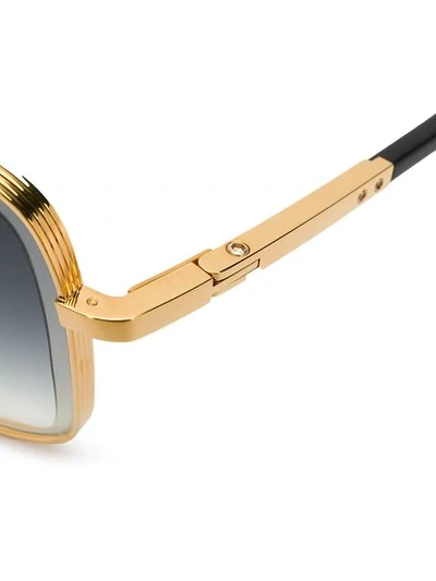Shop Dita Eyewear Mach Five Navigator-frame Sunglasses In Gold