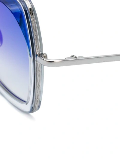 Shop Cutler And Gross Square Shaped Sunglasses In Blue