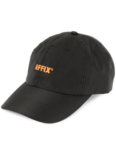 Shop Affix Logo Embroidered Baseball Cap In Black