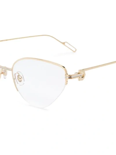 Shop Cartier Rounded Glasses In C001