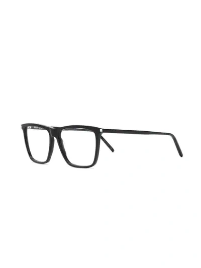 Shop Saint Laurent Eyewear Square Shaped Glasses - Black